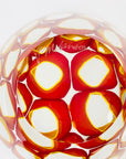 ORANGE ABSTRACT ART GLASS VASE