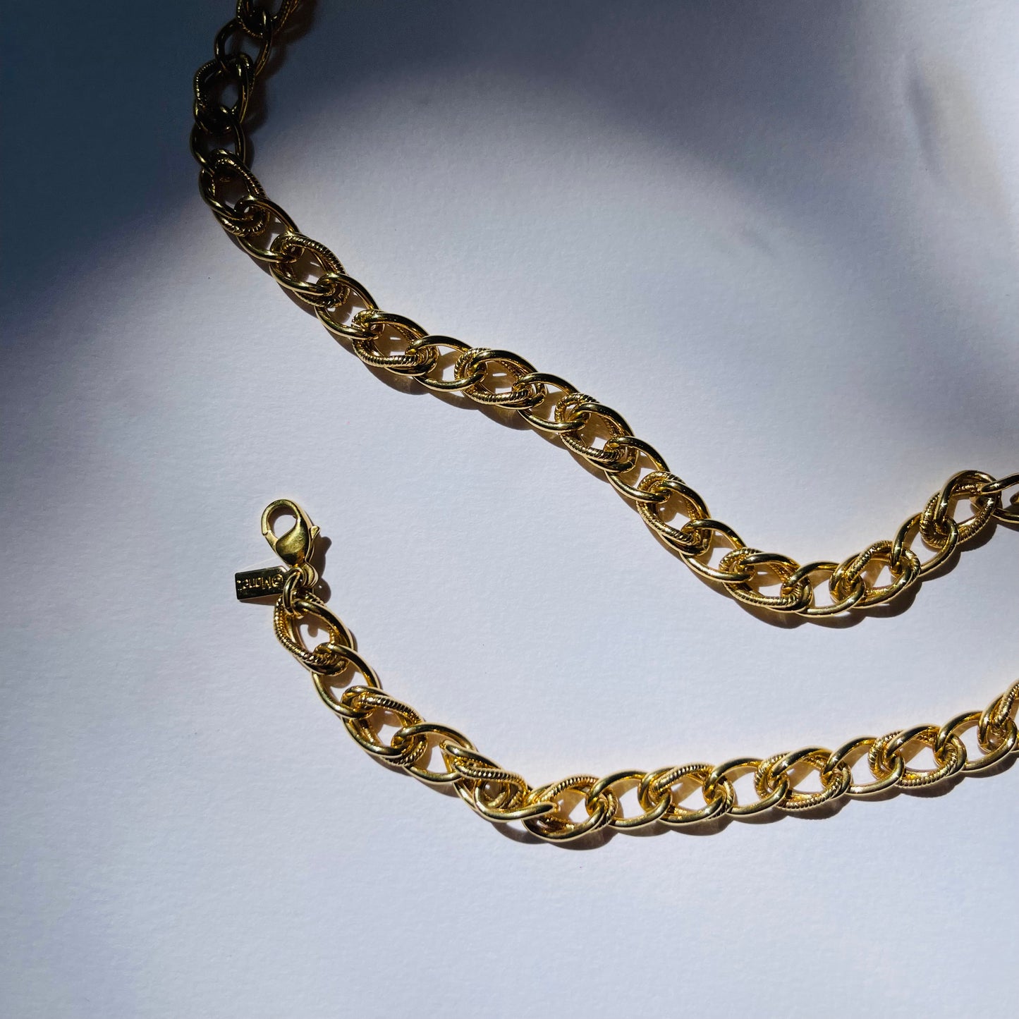 1980s MONET FANCY LINKS CHAIN NECKLACE