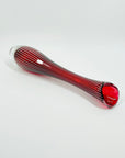 1960s ZEBRA SOMMERSO GLASS VASE BY VICKE LINDSTRAND FOR KOSTA BODA
