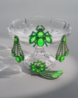VICTORIAN STYLE URANIUM GLASS EARRINGS