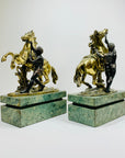 PAIR 19TH CENTURY BRONZE MARLEY HORSES