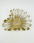 1940s BAROVIER GOLD SOMMERSO GLASS SHELL PINCHED BOWL