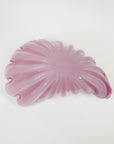 1950s PINK MURANO OPALINE GLASS SHELL BOWL WITH PEARL