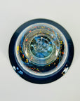 ABSTRACT ART GLASS SMALL BOWL BY ROLLIN KARG