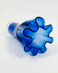 MIDCENTURY SIGNED FINNISH GLASS HANDKERCHIEF POIMU VASE BY INKERI TOIKKA FOR NUUTAJARVI NOTSJO