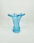 1970s CANADIAN CHALET TURQUOISE BLUE SOMMERSO GLASS VASE