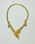 1980s ATWELL & SON DOUBLE PANTHERE STATEMENT NECKLACE SUITE
