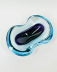 1950s BLUE PURPLE MURANO SOMMERSO GLASS BEAN BOWL