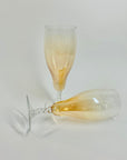 50s CARNIVAL GLASS CHAMPAGNE FLUTES