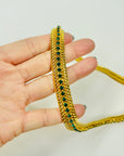1950s CORO MESH EMERALD BEADS COLLAR NECKLACE