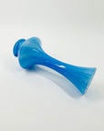 1970s JAPANESE CASED BLUE END OF DAY GLASS POSY VASE