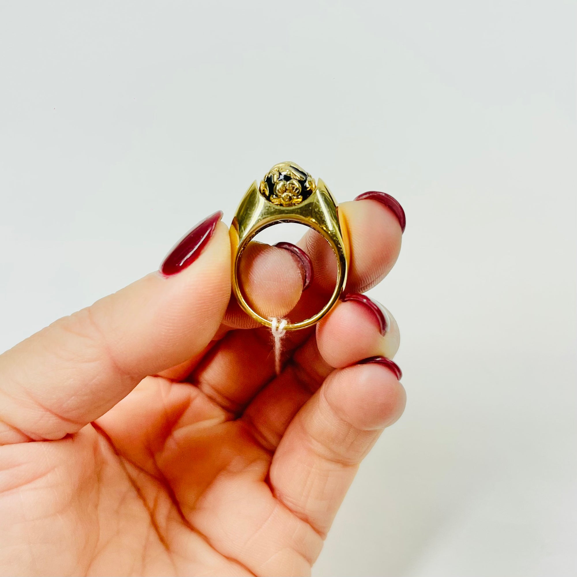 ANTIQUE JAPANESE 14K GOLD SPINNER RING