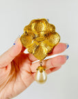 1994 RUNWAY CHANEL GRIPOIX TUTTI FRUITTI GLASS PEARL MUGHAL STYLE BROOCH