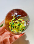 YELLOW SPATTER PAPERWEIGHT