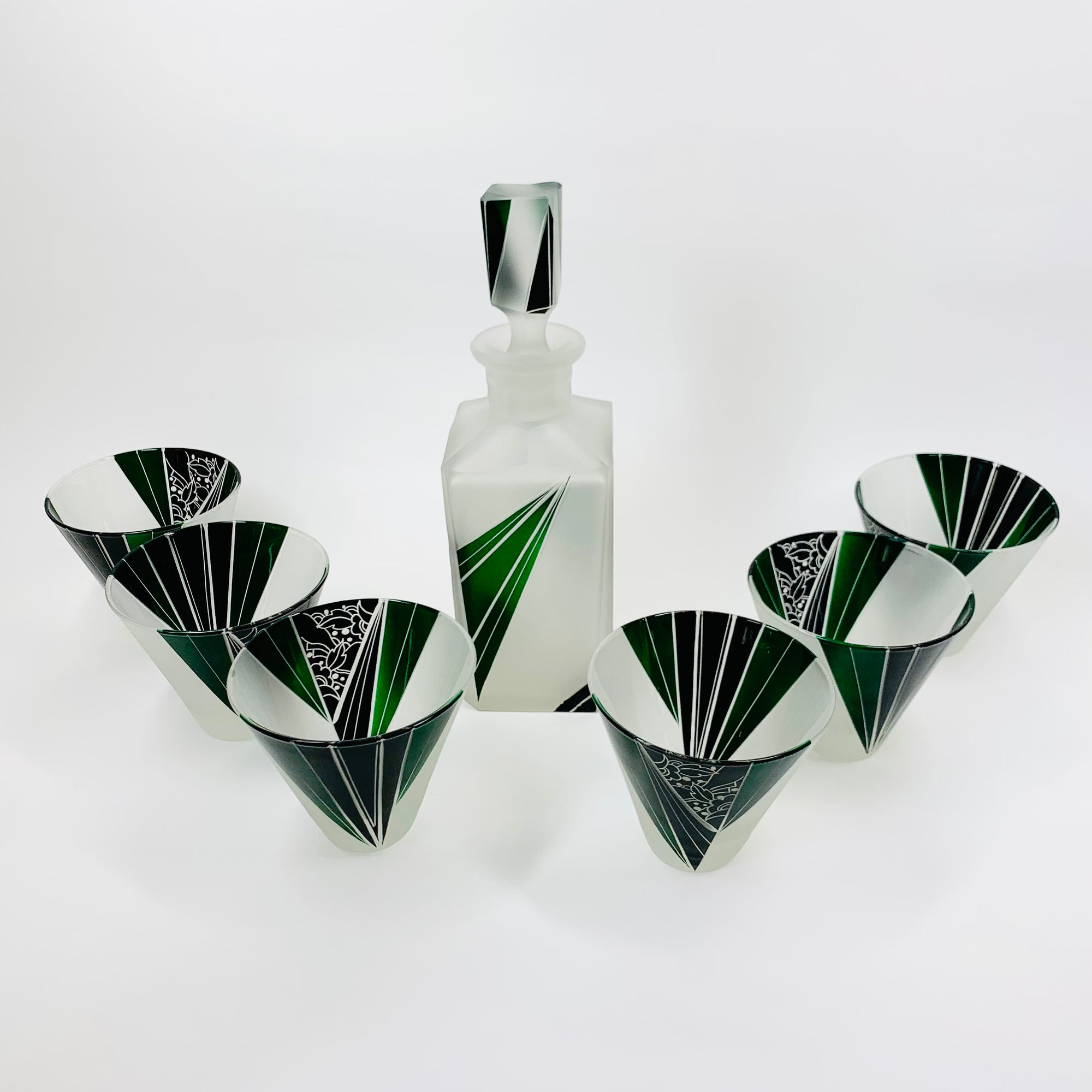 KARL PALDA GREEN BLACK DECANTER SET