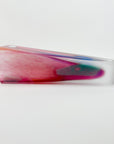 1980s SWEDISH PINK PURPLE SATIN GLASS VASE BY MONICA BACKSTROM FOR KOSTA BODA
