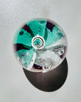1980s PINK TURQUOISE ART GLASS CAITHNESS PAPERWEIGHT