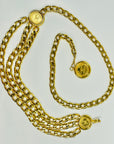 1990s CHANEL MATELASSE GOLD PLATED LOGO BELT