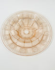 ANTIQUE DEPRESSION PINK PRESSED GLASS PLATE/BOWL/DINNER SERVICE