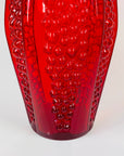 1960s ITALIAN EMPOLI RED GLASS VASE