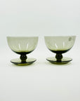 1950s GREY FOOTED COUPE/DESSERT BOWLS