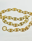 1990s CHANEL MATELASSE GOLD PLATED LOGO BELT