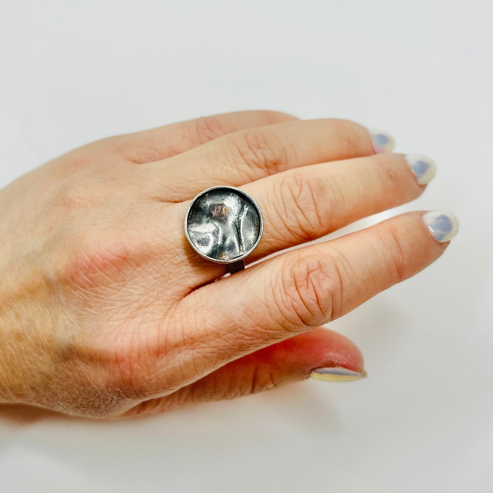 1960s FINNISH BRUTALIST SILVER RING