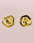 1980s GOLD PLATED SPIRAL STUD EARRINGS