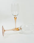 1970s PINK TWIST STEM WINE GLASSES