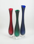 1960s ZEBRA SOMMERSO GLASS VASE BY VICKE LINDSTRAND FOR KOSTA BODA