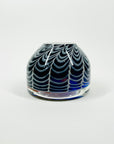 1960s FLYGSFORS BLUE OPTICAL ART GLASS BOWL