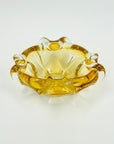 1950s MURANO AMBER PINCHED SOMMERSO GLASS BOWL/ASHTRAY
