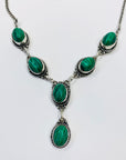 SILVER MALACHITE NECKLACE
