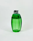 1950s FACETED GREEN GLASS LIGHTER BOX