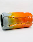 ORANGE FLAME POTTERY VASE