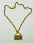 LIMITED EDITION 1995 CHANEL FLAP BAG PENDANT NECKLACE