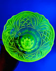 URANIUM GLASS TRUMPET VASE