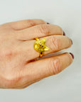 ANTIQUE VICTORIAN 15K GOLD FOX RING
