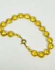 1950s GOLD MURANO GLASS BEADS NECKLACE
