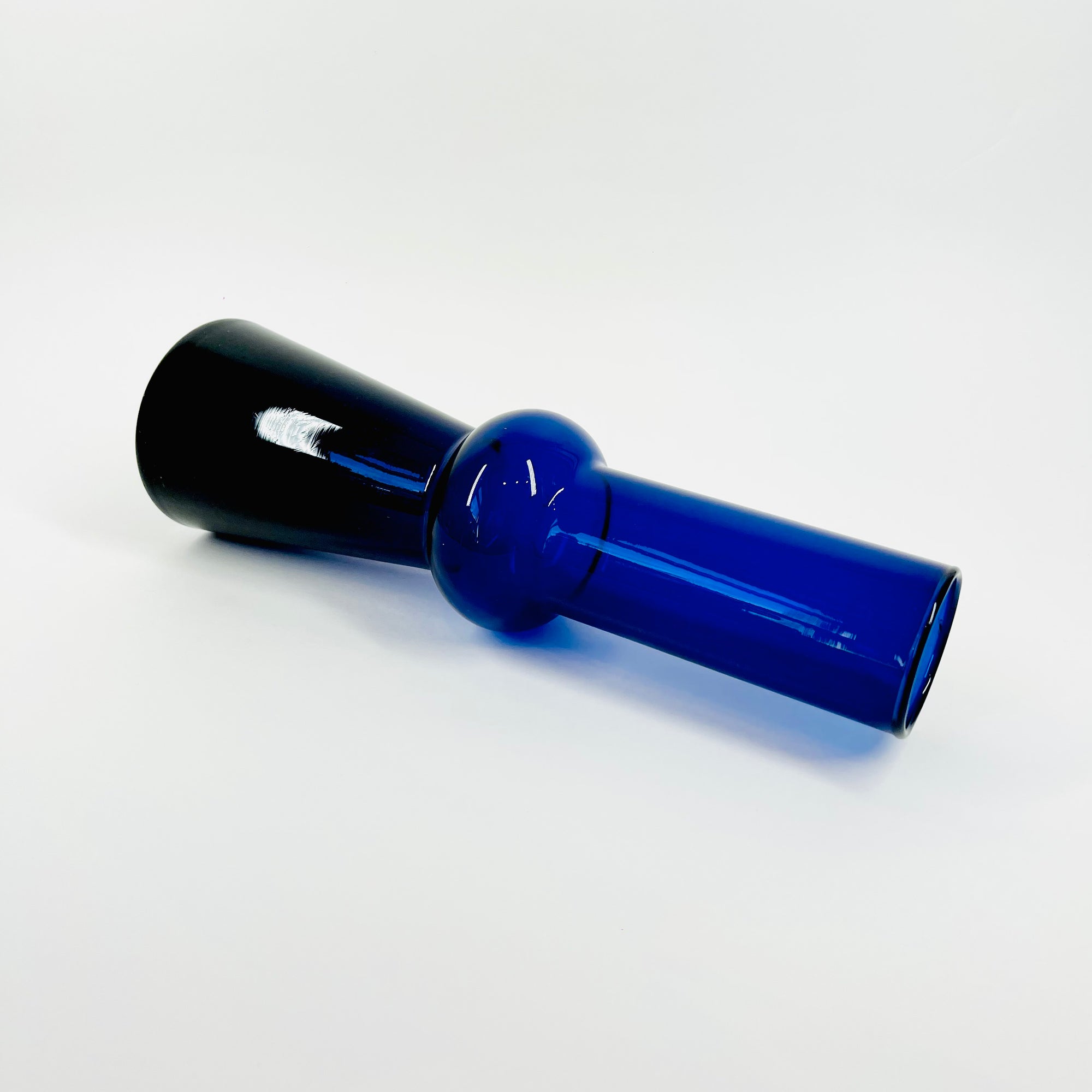 1960s HOLMEGAARD COBALT BLUE GLASS SPACE AGE VASE
