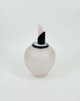 1980s MEMPHIS MILANO MOUTH BLOWN PINK BLACK GLASS PERFUME BOTTLE