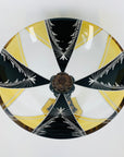 KARL PALDA GOLD BLACK FISH STEM BOWL