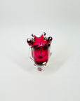 ANTIQUE MURANO PINK SOMMERSO GLASS MINIATURE VASE