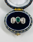 VINTAGE PLATINUM GOLD RING WITH DIAMONDS