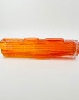 1970s OTK ORANGE JAPANESE BARK GLASS VASE