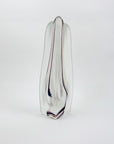PURPLE ART GLASS BOOKEND VASE