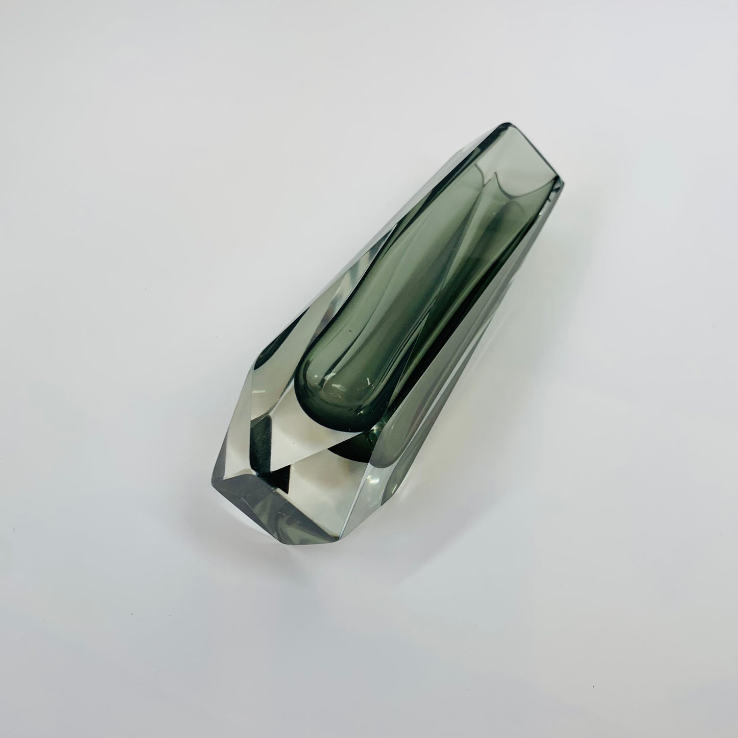 MCM GREY FACETED MANDRUZZATO VASE