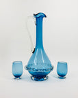ANTIQUE ITALIAN BLUE CARAFE SET