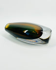 1950s HARLEQUIN SOMMERSO GLASS POSY VASE BY VICKE LINDSTRAND FOR KOSTA BODA
