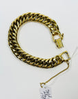1950s WIDE CURB LINKS GOLD FILLED BRACELET